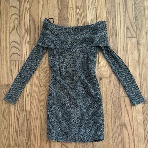 Grey forever 21 fitted sweater dress